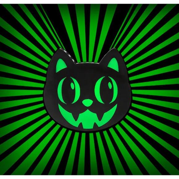 New Retro Black Cat Radiant Shadows Lighted Halloween Wall Decor MCM - Picture 1 of 2